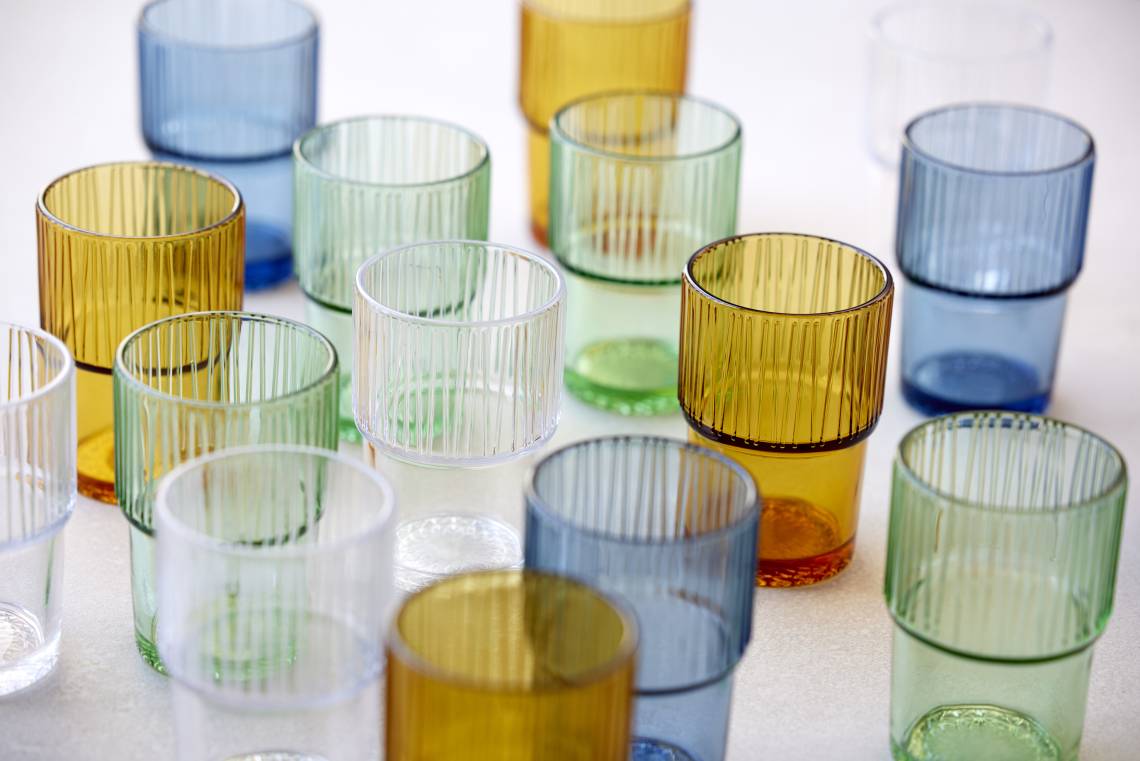 BITZ - Trinkgläser Kusintha leuchten in schönen Farben