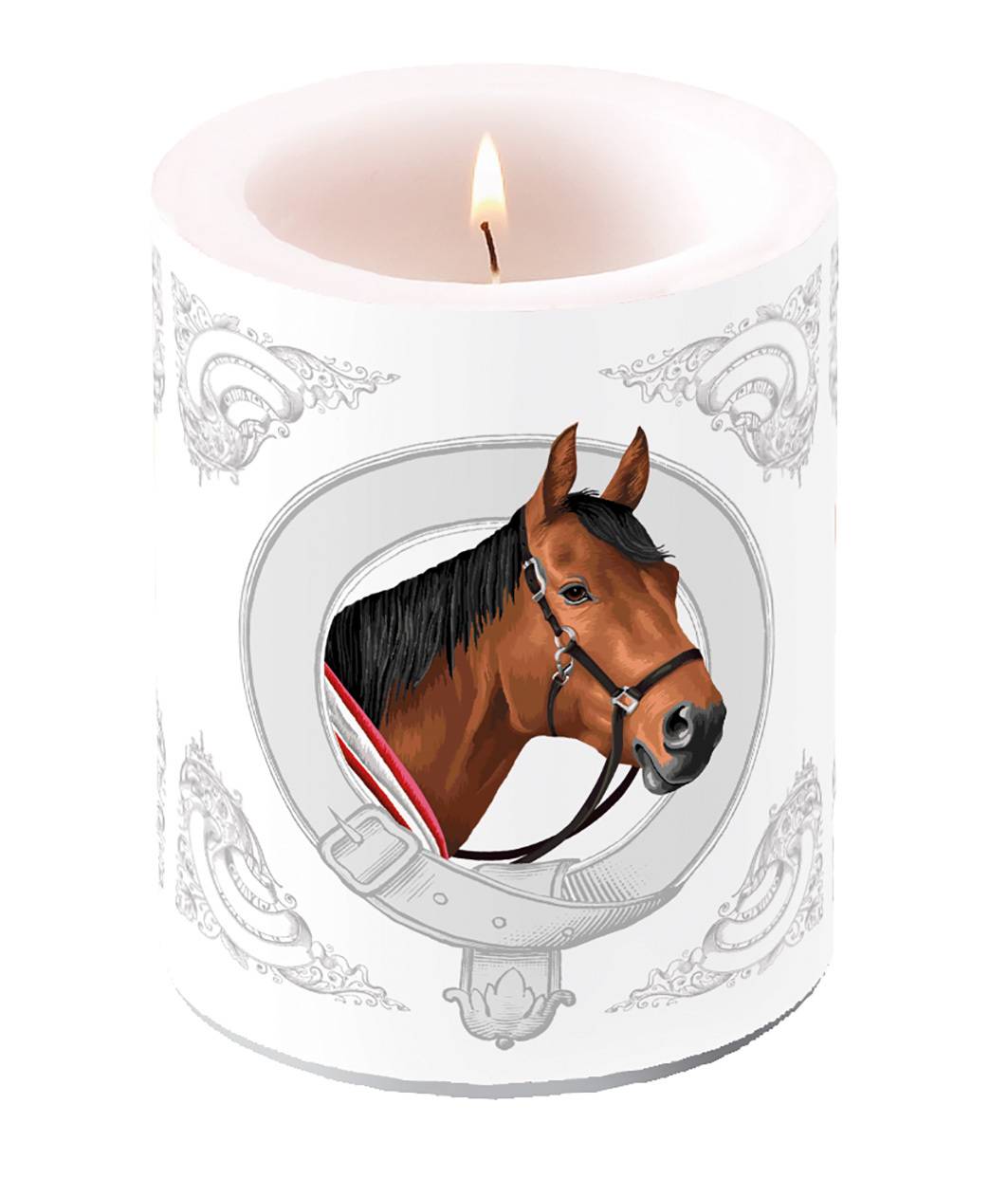 Ambiente Design Kollektion „Classic Horse“  Kerze groß  - 19214995