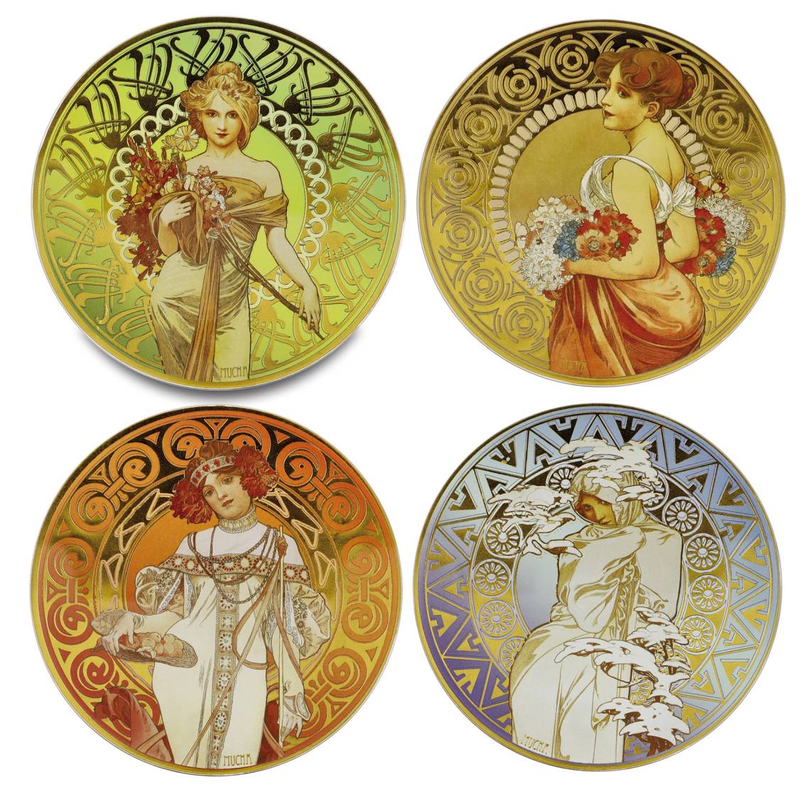 Artis Orbis - Die vier Jahreszeiten 1900 - Untersetzer