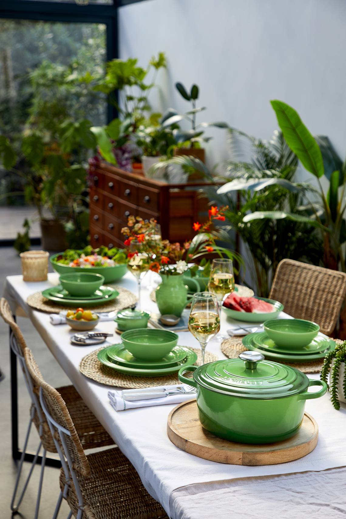 Le Creuset - Bamboo Geschirr - Tischdekor
