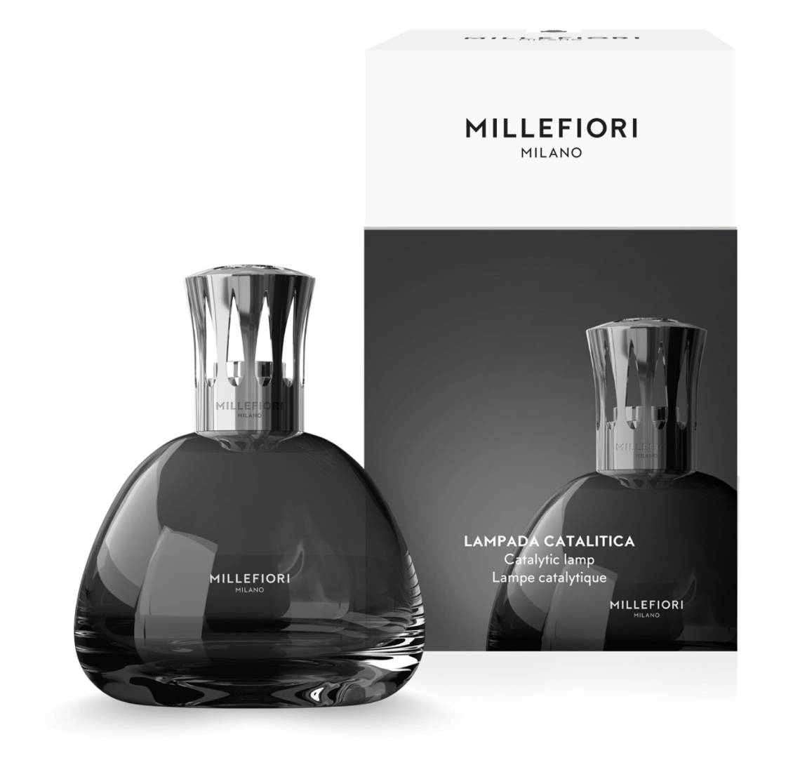 Millefiori Milano - Katalytische Lampe, Rauchgrau mit Verpackung
