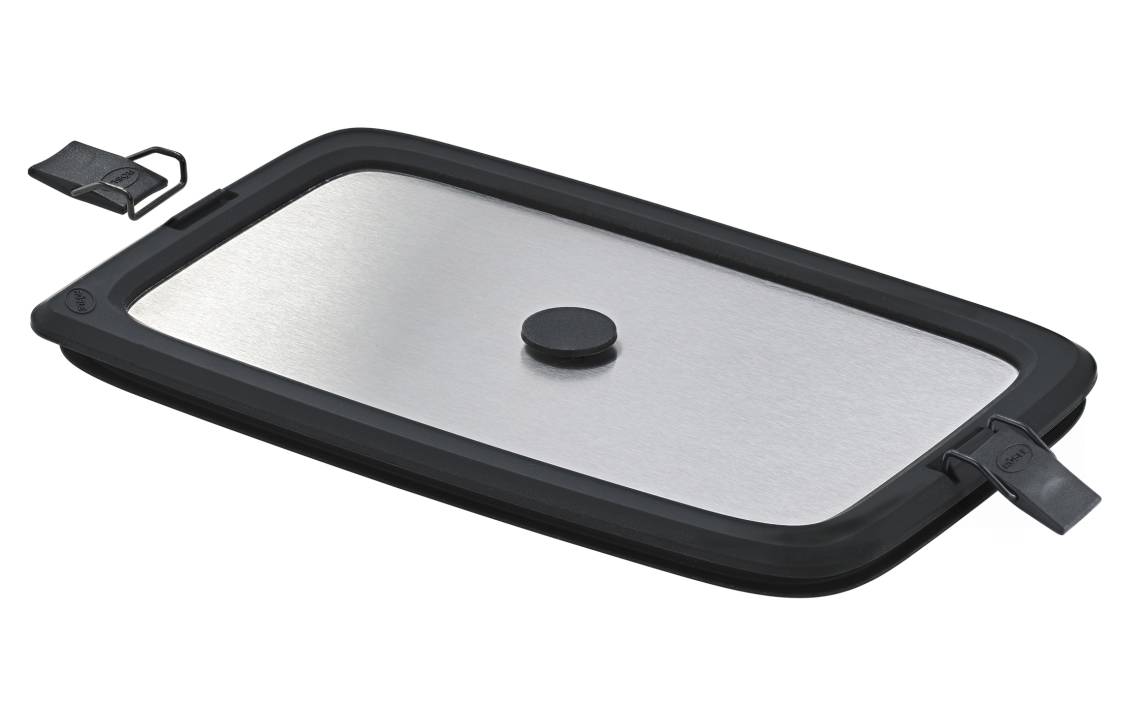 RÖSLE - FLEXX 2 GO - Edelstahldeckel mit Clips, rechteckig