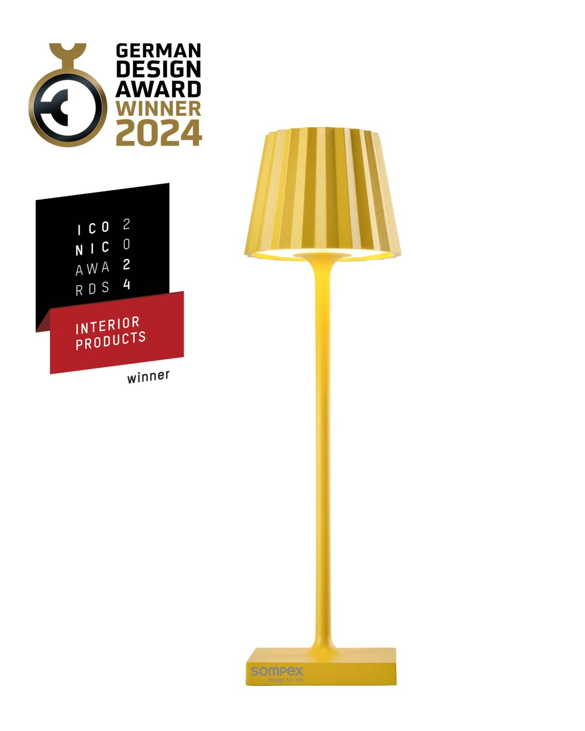 Sompex - Iconic Award TROLL NANO Tischleuchte, gelb
