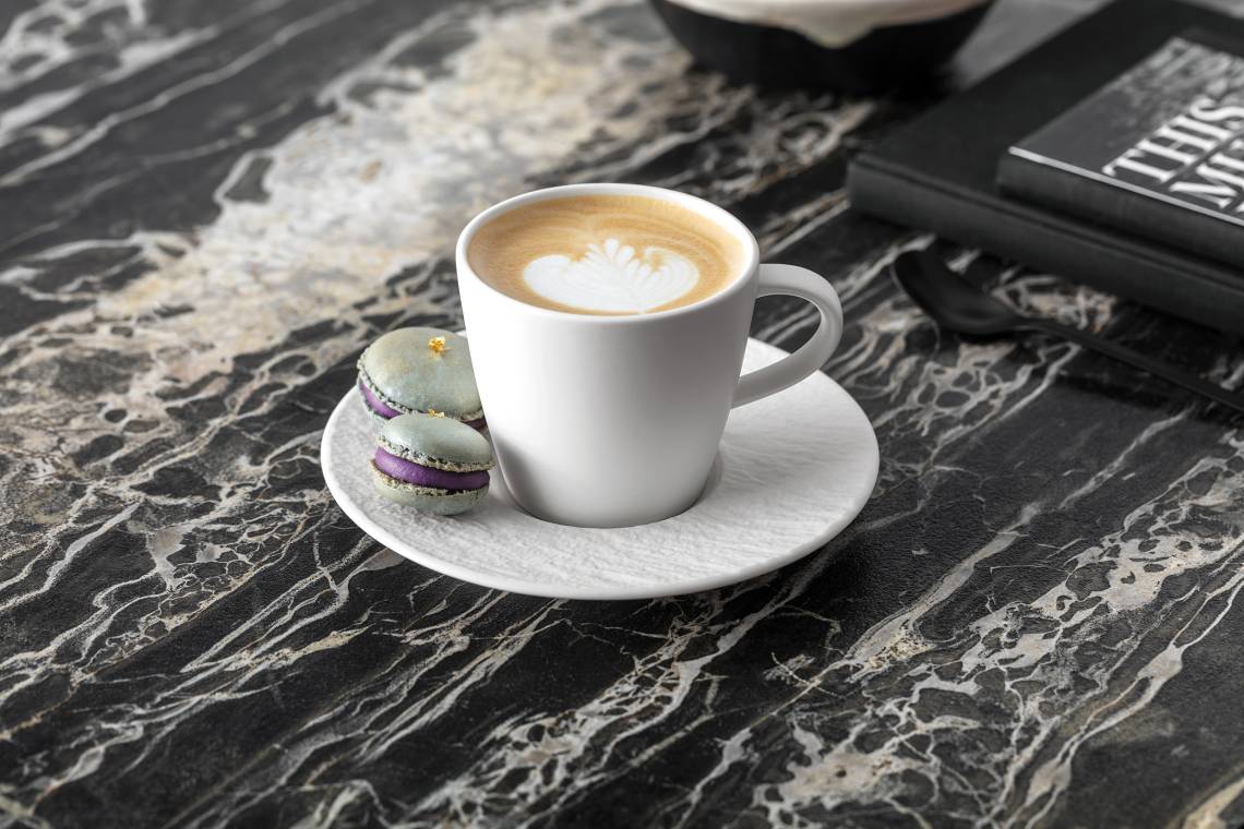Villeroy & Boch - Manufacture Rock Blanc - Kaffeetasse mit Untertasse
