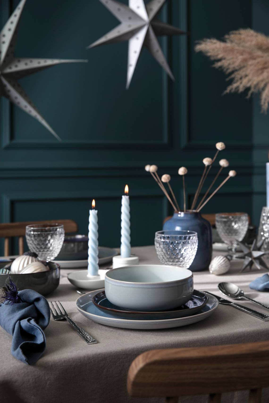 Villeroy & Boch - Pottery-Geschirr kombiniert mit Kristallglas