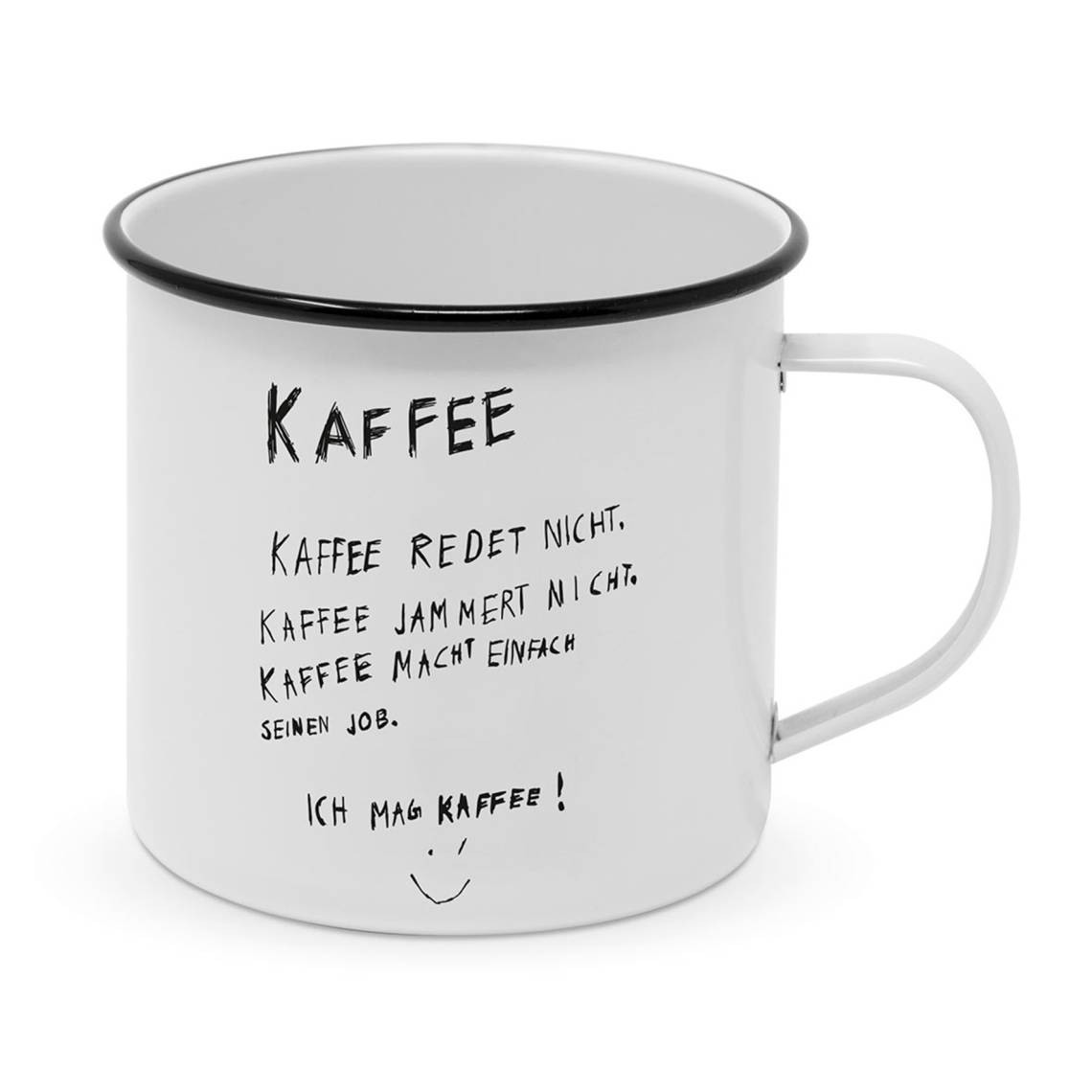 ppd - Formart - Kaffee redet nicht Mug aus Metall
