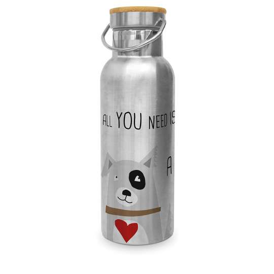 604220 · Love and Dog Stainless Steel Bottle, 500ml