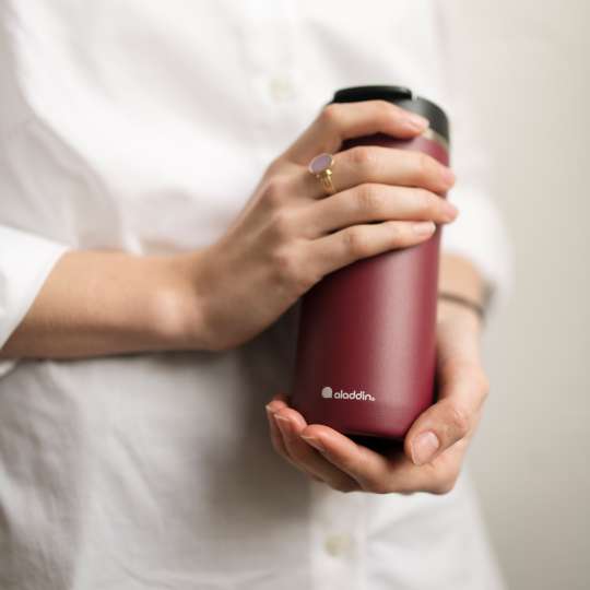 Aladdin - BARISTA Thermobecher Rot - Mocca - handlich