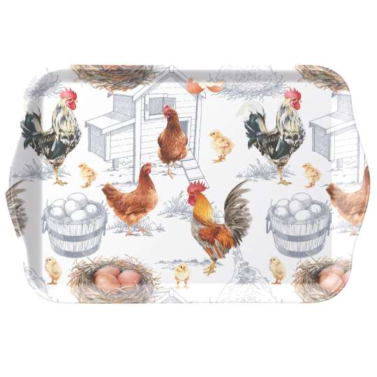 Ambiente - Chicken Farm - Tablett, 13x21 cm