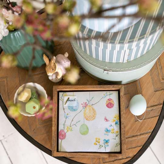 Ambiente - Hanging Eggs - Serviette mit Osterdekoration