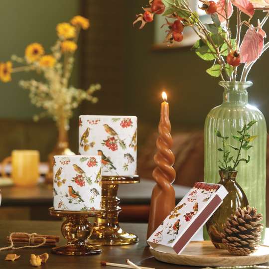 Ambiente - Stimmungsvoller Kerzenschein im Herbst: Kerzen & Streichhölzer Autumn Birds