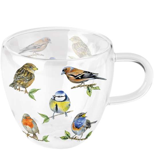 Ambiente - Bird Species Doppelwandiger Glasbecher, 0,25 l