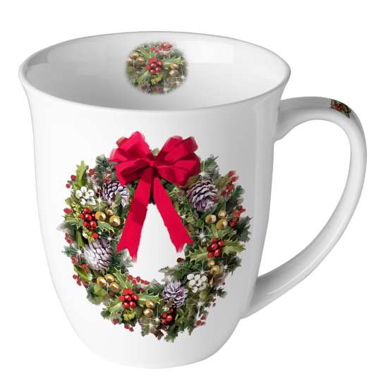 Ambiente - Bow on Wreath - Henkelbecher, 0,4 l