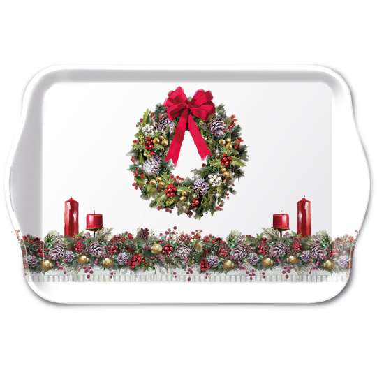 Ambiente - Bow on Wreath - Tablett, 13 x 21 cm