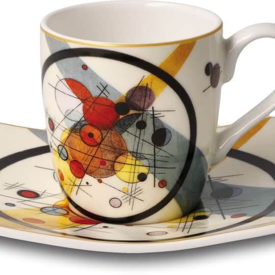 Espressotasse mit Kandinskys Kreise im Kreis von Artis Orbis