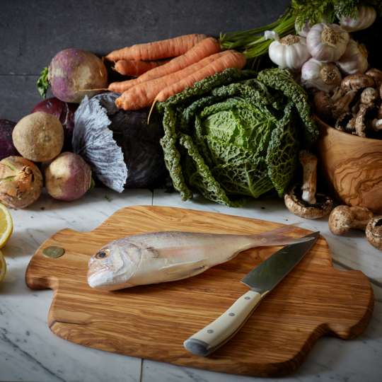 Berard - Racine - Schneidbrett Olivenholz - Fisch