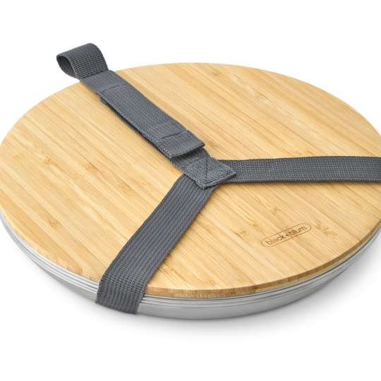 Black+Blum - Teller Set aus Edelstahl mit Bambusdeckel