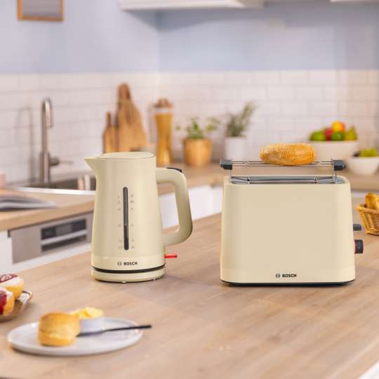 Bosch - Zarte Farben für den Morgen: MyMoment Toaster & Wasserkocher in Beige
