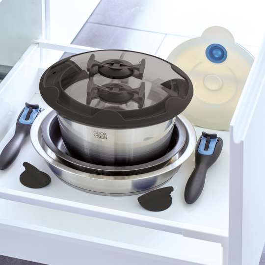 Cookvision - Alles in einer Schublade: Nesto Familenset, 17-tlg. in Schwarz