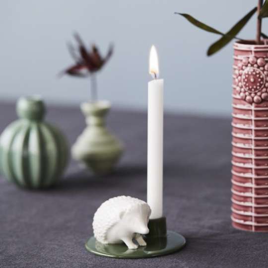 DOTTIR Geburtstagsg-Geschichten Keramik Kerzenleuchter 41x82 mm Igel Porzellan