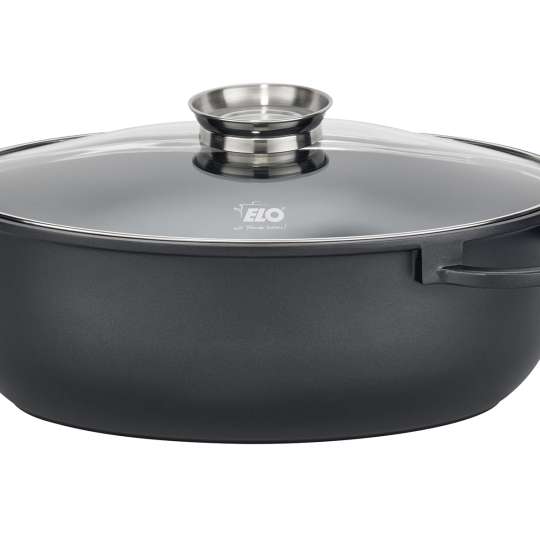 ELO - Alucast Bräter oval, mit Glasdeckel