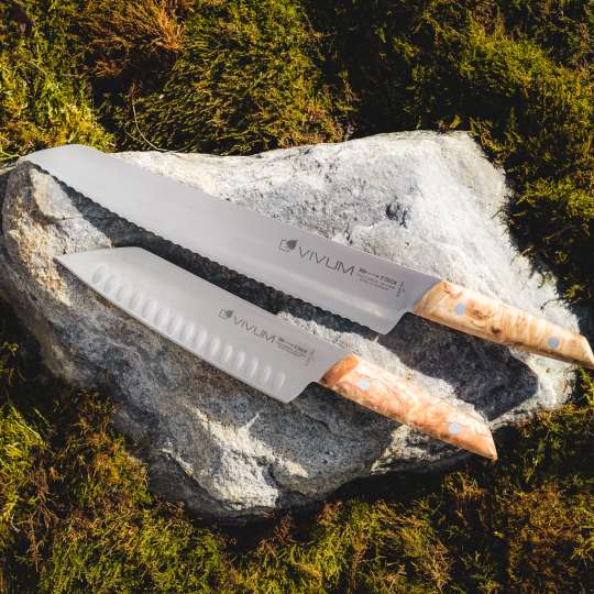 F.DICK - Die Kraft der Natur gebündelt in Vivum Santoku-Messer & Brotmesser