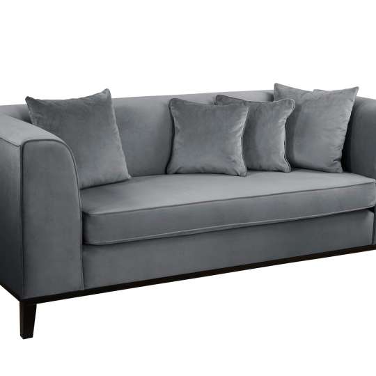 Fink Living - MAXIM, 3er Sofa, Velvet, dunkelgrau