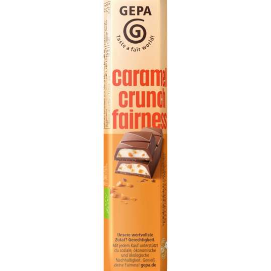 GEPA - Schokoriegel Bio caramel crunch fairness, 37,5 Gramm