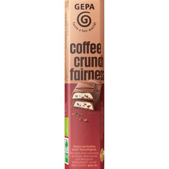 GEPA - Schokoriegel Bio coffee crunch fairness, 37,5 Gramm