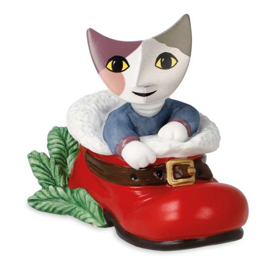 Goebel - Rosina Wachtmeister: Katze im Weihnachtsschuh