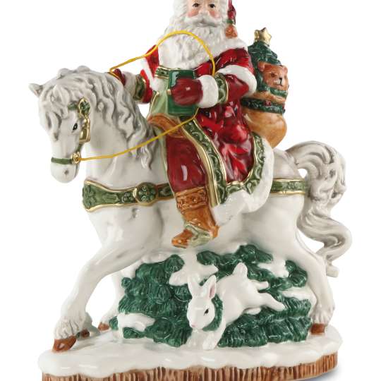 Goebel - Fitz and Floyd - Figur Santa auf Pferd
