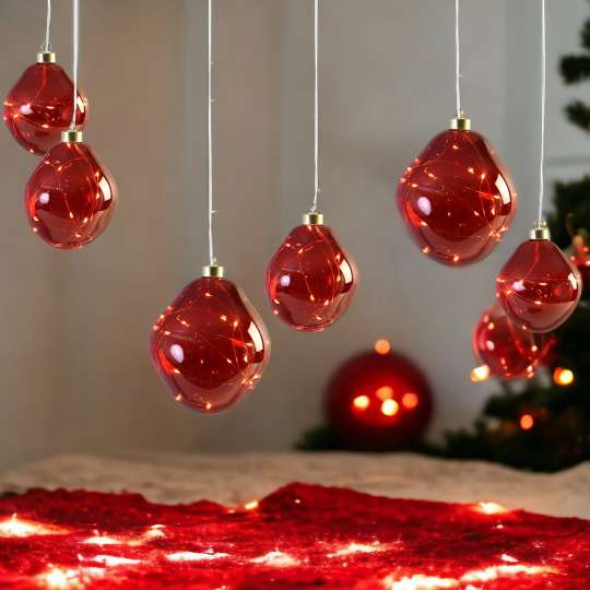 HDC - Lichter für Weihnachtsflair: Organic Glass Balls Leuchten in Rot
