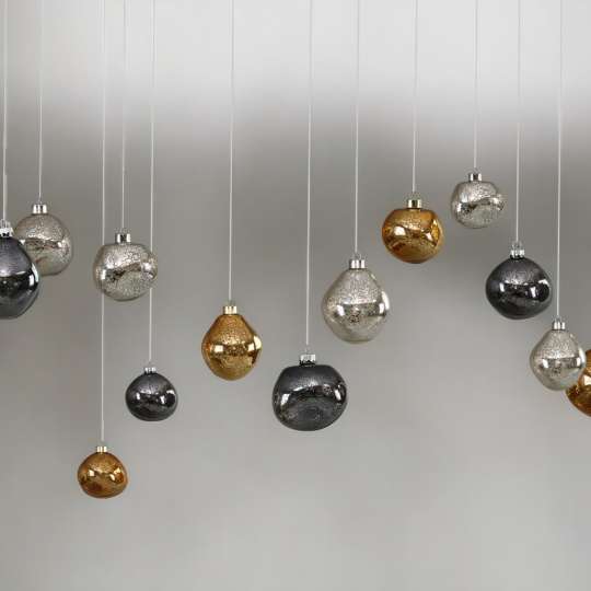 HDC - Edel schimmernd: Organic Glass Balls silver, anthracite, walnut mercury