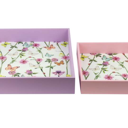 Hoff Interieur - Tabletts Butterfly, 2er Set