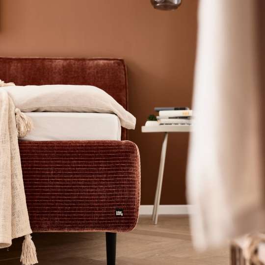 Interliving Polsterbett Serie 1417 in Breitcord Monty Rusty