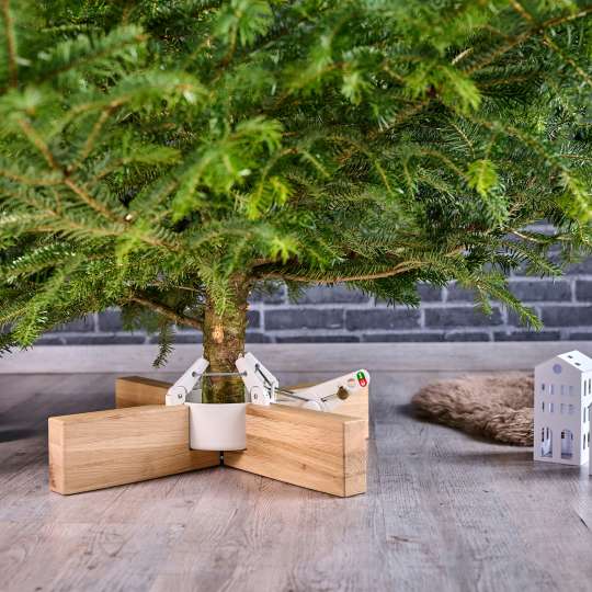 KRINNER - Minimalistisch und stilvoll: Christbaumständer Kopenhagen, weiß