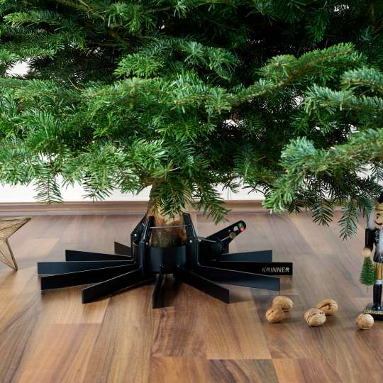 KRINNER - Elegant und aus massivem Stahl: Christbaumständer Stockholm