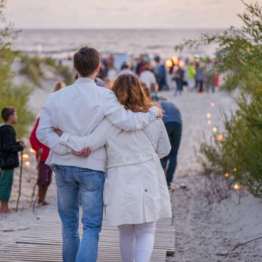 Romantische Atmosphäre am Strand in Jurmala