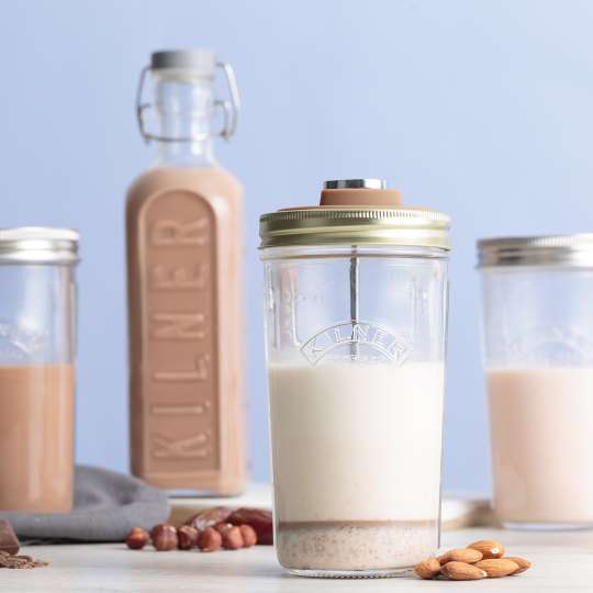 Kilner - Nussmilch Herstellungsset - Gläser mit Flasche