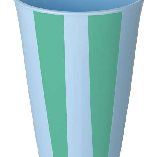 Koziol - NORA BECHER L, Streifen, Blau / Grün
