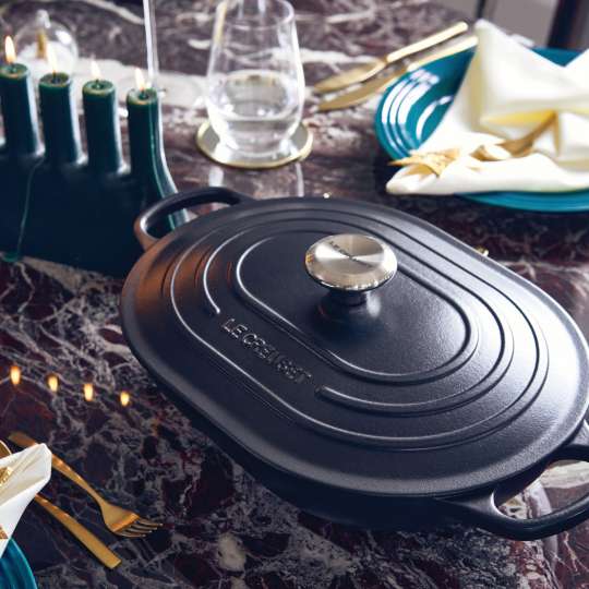 Le Creuset - Together for Christmas - Oblong schwarz - Weihnachtstafel