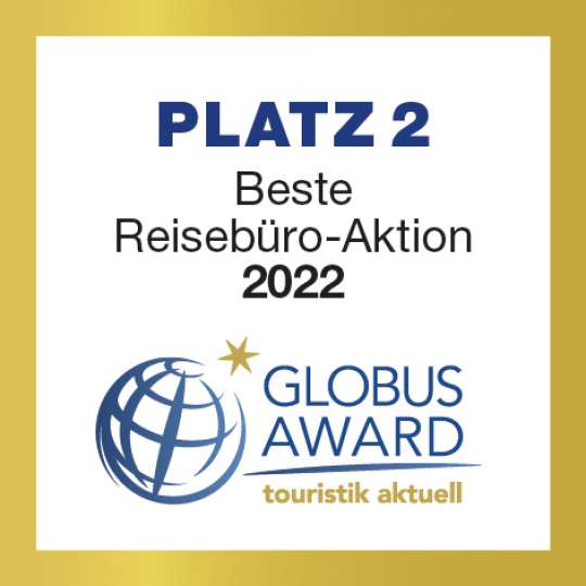 Meer erleben - Globus Award Platz 2 für die Reiselounge Greven
