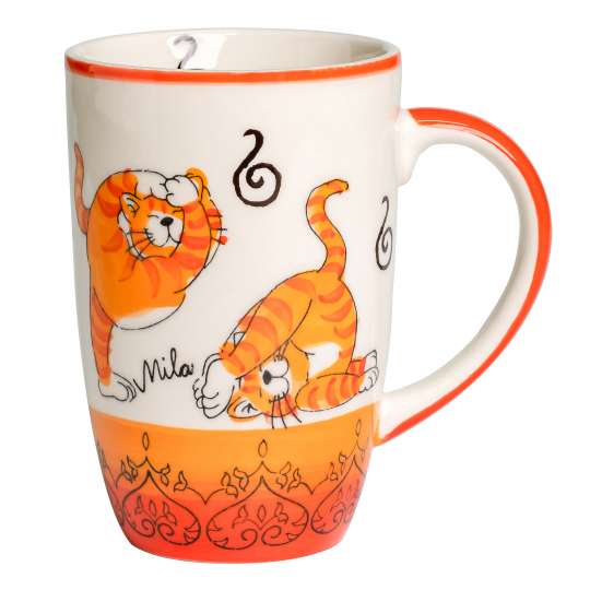 Mila Design -OOMMH KATZE YOGA Designbecher: Art. 95212