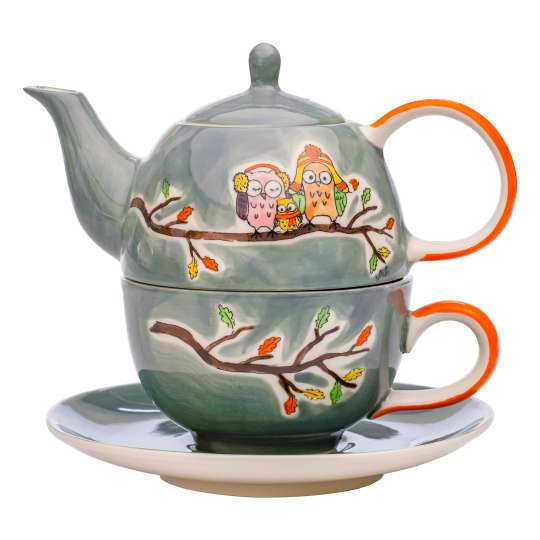 Mila Design – Eulenfamilie Piepmatz - Tea for one: Art. 99213