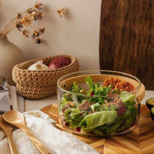 Nuts - Perfekt für einen frischen Salat: Servierschale aus Borosilikatglas