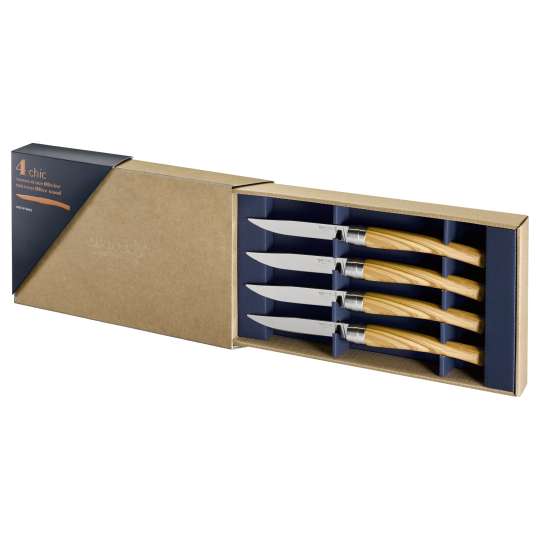 Opinel Table Chic Steakmesser 4er Set Olive