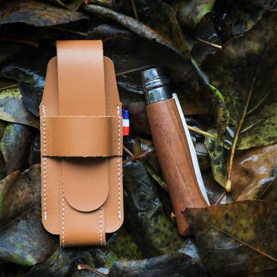 Opinel - Edles Messertäschchen: Etui aus Rehleder