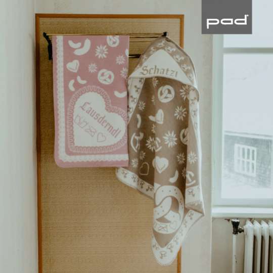 Lauser Decke in pink und taupe von pad