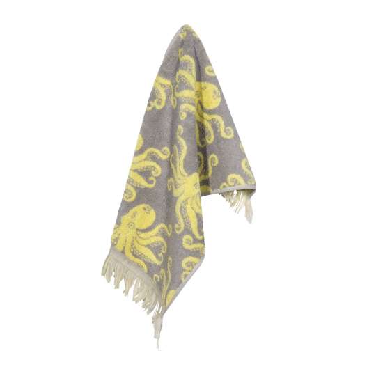 PAD OCTOPUSSY Frottee Gästehandtuch 30x50 yellowgrey