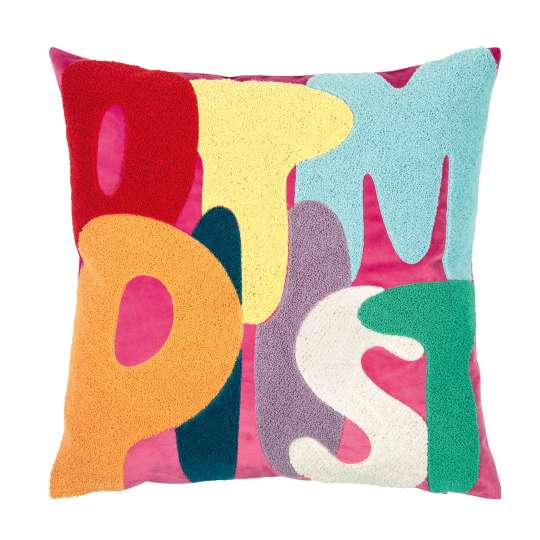 PAD - Kissenhülle Letters, multi-hot pink